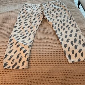 Marni Cream and Black Boyfriend Jeans